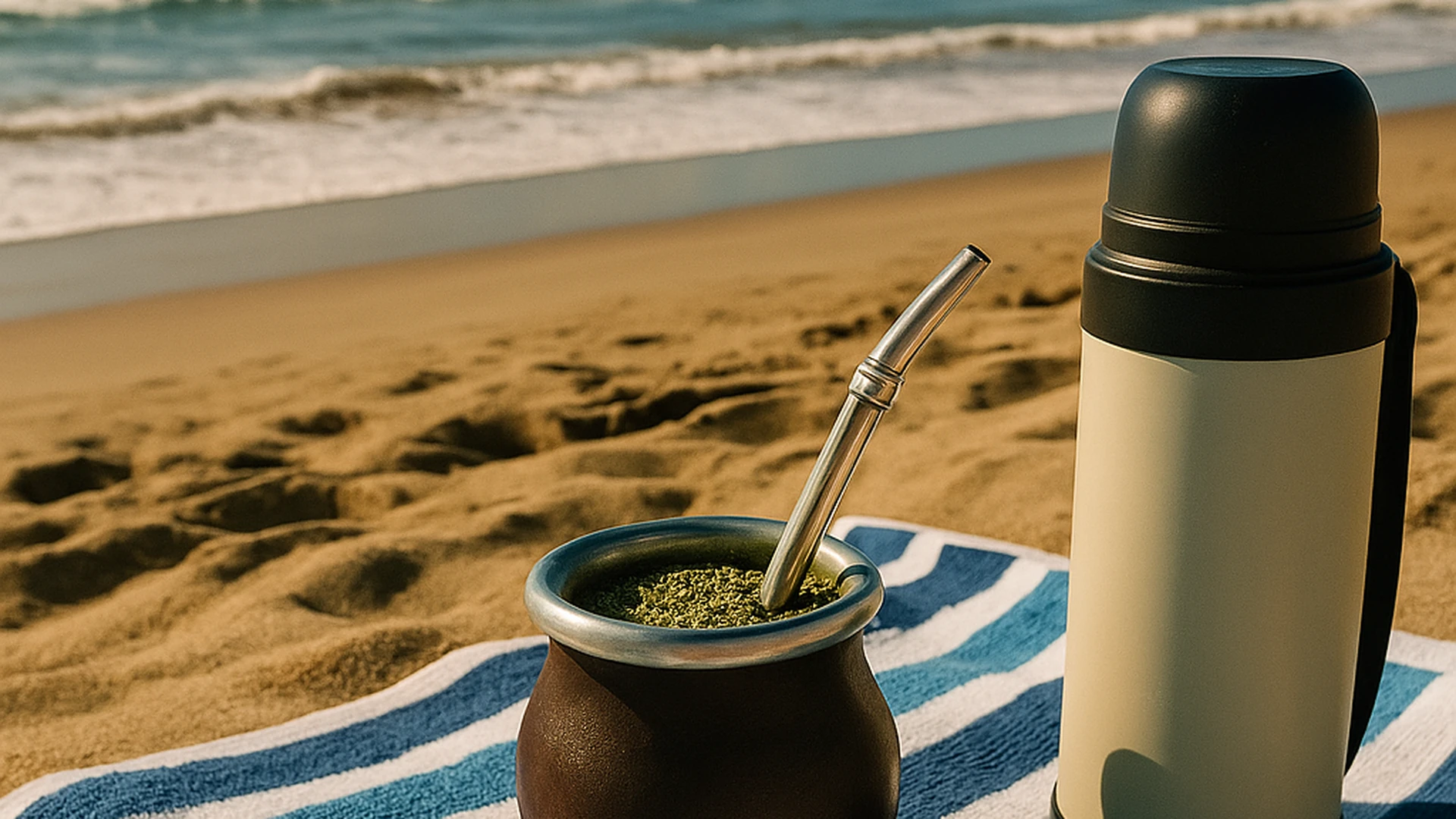 Mate en la costa